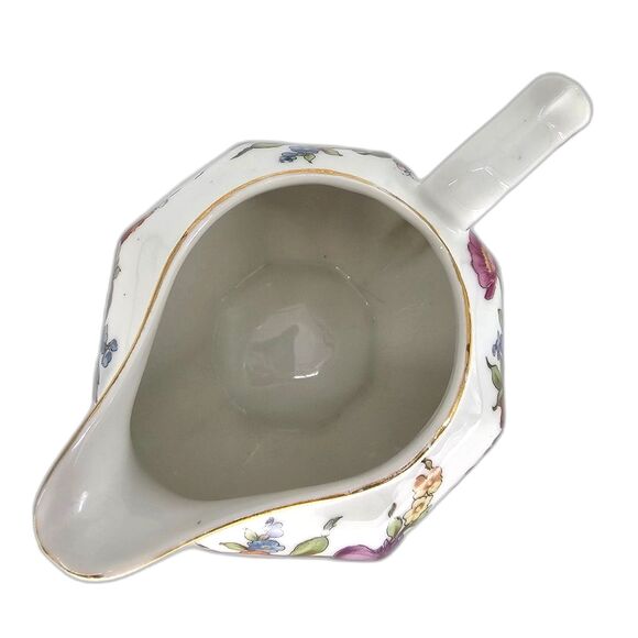 Z.S & Co. Bavaria White Porcelain Creamer Floral Gold Trim - Picture 3 of 8